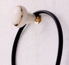 Cream Crackle Ceramic Wall Hook