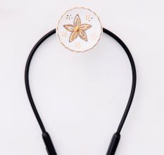 Golden Flower Ceramic Wall Hook