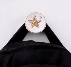 Golden Flower Ceramic Wall Hook