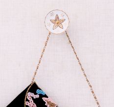 Golden Flower Ceramic Wall Hook