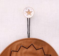 Golden Flower Ceramic Wall Hook