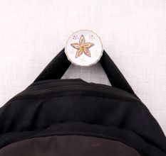 Golden Flower Ceramic Wall Hook