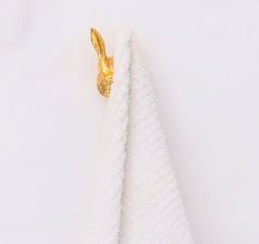 Golden Rabbit Metal Wall Hook