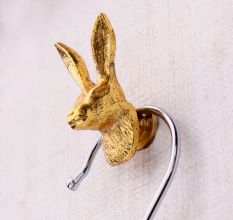 Golden Rabbit Metal Wall Hook
