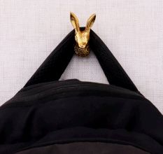 Golden Rabbit Metal Wall Hook