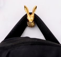 Golden Rabbit Metal Wall Hook