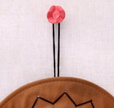 Pink Small Rose Ceramic Wall Hook