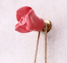 Pink Small Rose Ceramic Wall Hook