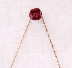 Cherry Small Rose Ceramic Wall Hook