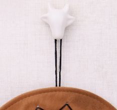 White Handmade Cow Face Ceramic Wall Hook