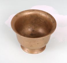 Plain Brown Finish Handmade Kumkum Bowl Made of Finest Brass