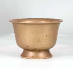 Plain Brown Finish Handmade Kumkum Bowl Made of Finest Brass