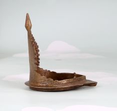 Handmade High-Quality Brass Gaja Lakshmi Oil Lamp for Rituals