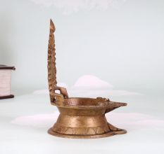High-Quality Brass Gaja Lakshmi Oil Lamp for Home Decoration