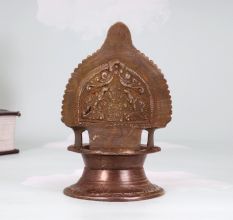 Indian Traditional Finest Brass Gaja Laxmi Oil Lamp for Decor