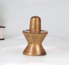 Plain Brown Finest Brass Shivling Statue for Prayer Room