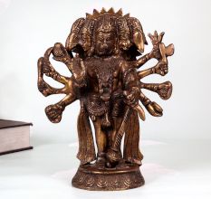 Vintage Finest Brass Panchmukhi Hanuman Statue for Prayer Room