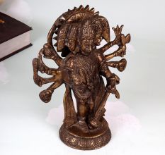 Vintage Finest Brass Panchmukhi Hanuman Statue for Prayer Room