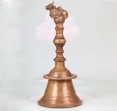 Vintage Handmade Brass Nandi Temple Bell for Prayer Room