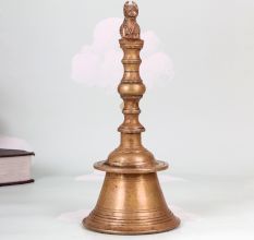 Vintage Handmade Brass Nandi Temple Bell for Prayer Room