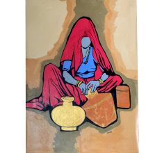 Modern Art Style Canvas Painting by Artist Ashok Jadav 126 x 86 cm