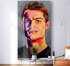 Cristiano Ronaldo's Canvas Painting by Artist Ashok Jadav 167 x 122 cm