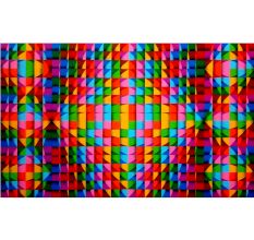 Fusion Space Acrylic Canvas Painting by Artist Samba Prasad 18 x 30 inch