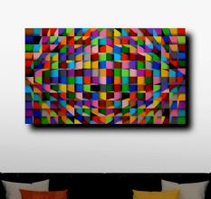 A Grand Celebration Acrylic Canvas Painting by Artist Samba Prasad 18 x 30 inch