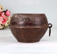 Vintage Finish Handmade Brass Measuring Bowl from Odisha