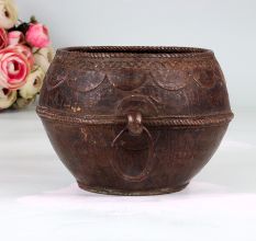 Vintage Finish Handmade Brass Measuring Bowl from Odisha