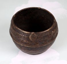 Indian Vintage Brass Rice Measurement Bowl from Odisha