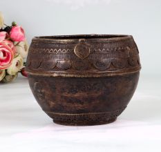 Indian Vintage Brass Rice Measurement Bowl from Odisha