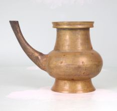 Antique Brown Finish Holy Water Pot Made of Finest Brass