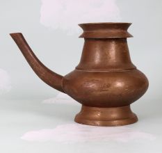 South Indian Handcrafted Holy Water Pot with Spout Made of Brass