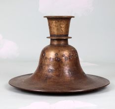 Plain Brown Vintage Brass Hookah Base for Flower Decoration