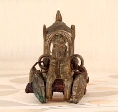 Handmade Vintage Finish Brass Horse Chariot for Decoration