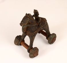 Vintage Finish Brass Horse with Rider for Home Decoration