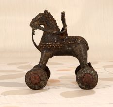 Vintage Finish Brass Horse with Rider for Home Decoration