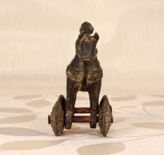 Handcrafted Finest Brass Horse with Rider in Vintage Finish