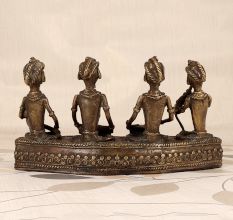 Handcrafted Vintage Brass Tribal Art Statue for Home Decoration
