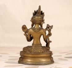 Traditional Finest Brass Goddess Tara Statue for Prayer Room