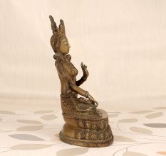Traditional Finest Brass Goddess Tara Statue for Prayer Room