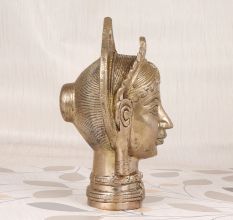 Indian Finest Brass Goddess Parvati Head Statue for Decoration