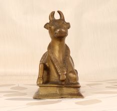 Himalayan Art Brass Lord Nandi Statue for Prayer Room
