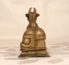 Himalayan Art Brass Lord Nandi Statue for Prayer Room