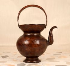 Himalayan Art Plain Brown Holy Kamandal Made of Finest Copper