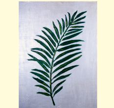 The Calm Leaf Canvas Painting by Artist Rutuja Pawar 24 x 18 Inch