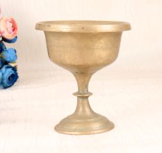 Handmade South Indian Vintage Brass Kumkum Cup for Decor