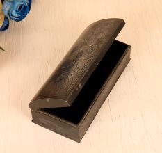 Handmade Vintage Metal Bidri Jewelry Box from Hyderabad
