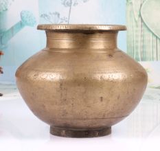 Gujarati Handmade Holy Water Pot Made of Brass for Rituals